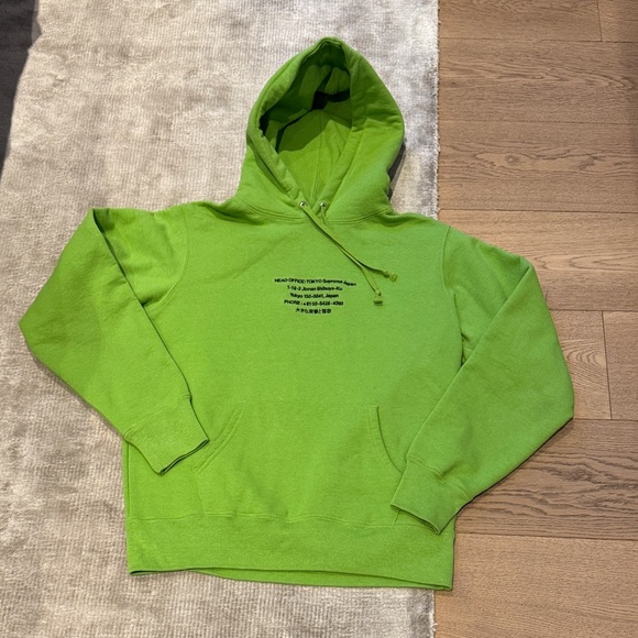 SUPREME Rare Lime Green Hoodie Sweater